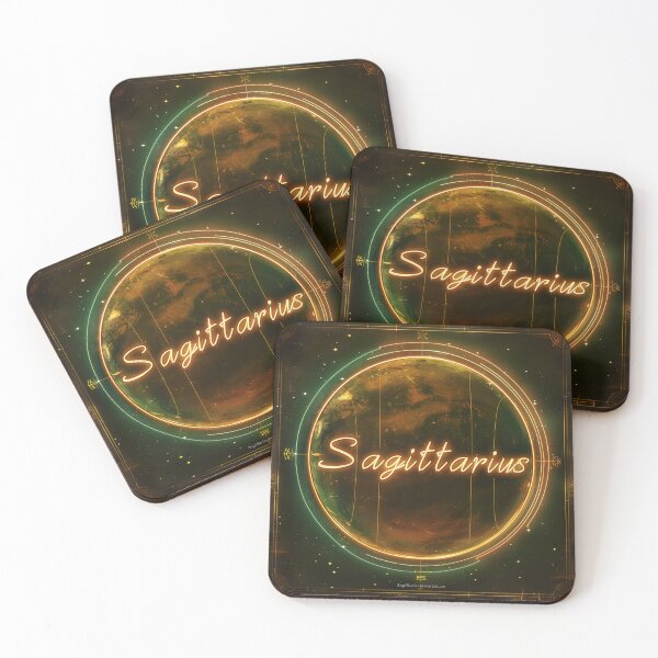 Item preview, Sagittarius Over Moon Typography designed and sold by Sototos® ⭐⭐⭐⭐⭐.