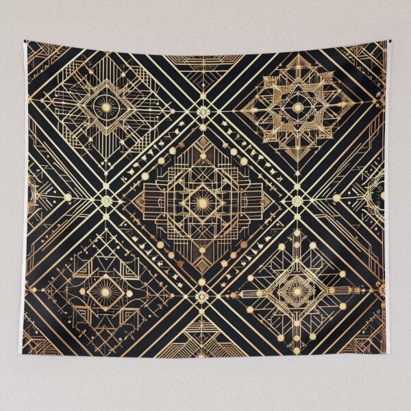 Item preview, Luxurious Geometric Gold Pattern designed and sold by TeslaSt0re.