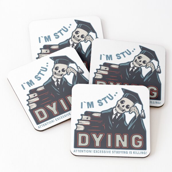 Item preview, I'm Stu-Dying - Funny Student Skeleton Design designed and sold by Mehmet Hanifi Ekşi.