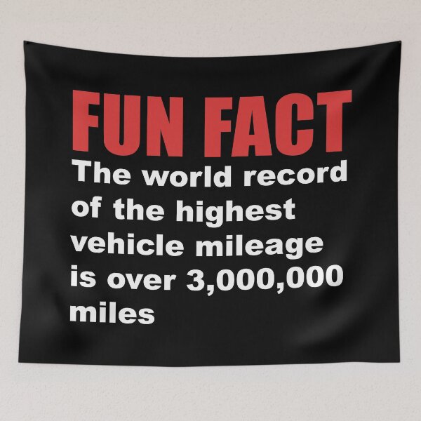Item preview, fun fact vehicle mileage world record designed and sold by Dagrell.