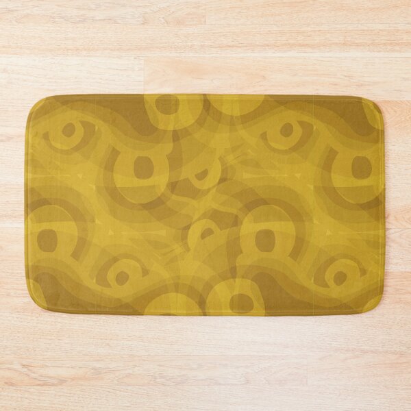 Item preview, gold retro waves marble circles seamless pattern designed and sold by ssblondess.