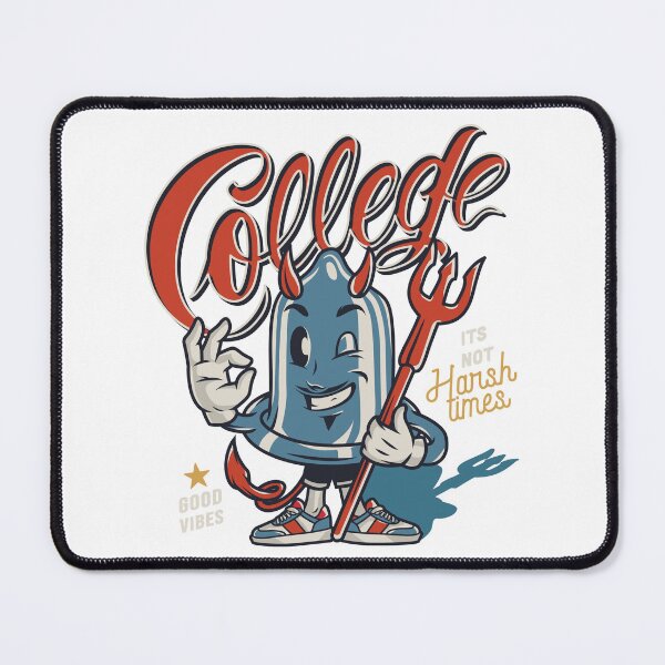 Item preview, College - Good Vibes Devil Character Design designed and sold by Mehmet Hanifi Ekşi.