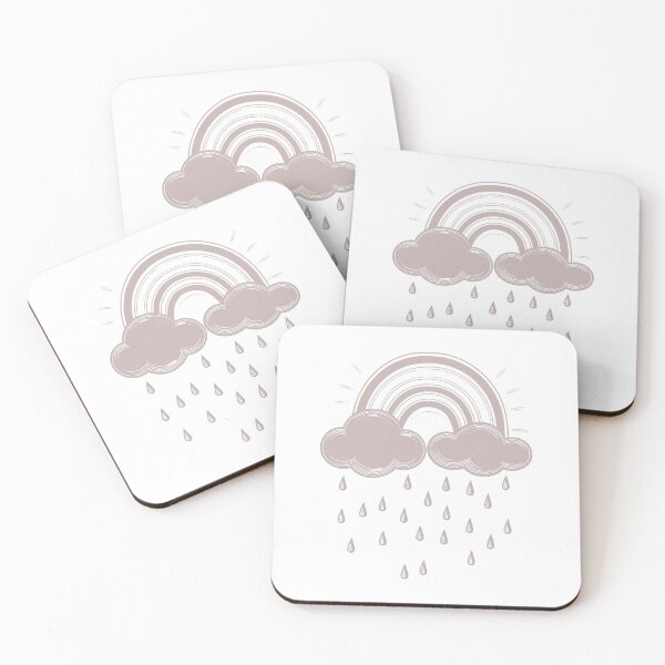 Item preview, Sunshower Serenity: Gentle Sun, Raindrops, and Rainbow Pastel Design designed and sold by Rio77 Styles.