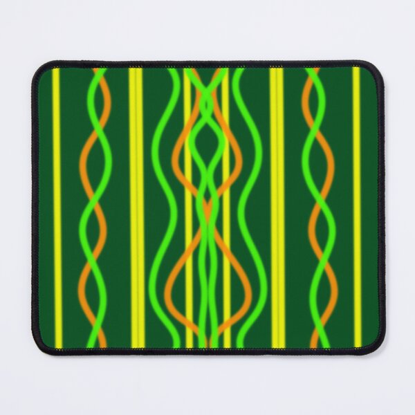 Item preview, Green, Yellow and Orange geometric wavy vertical lines pattern  designed and sold by Stefrait-7.