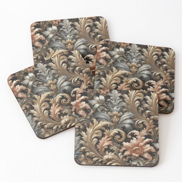 Item preview,  Luxurious Metallic Baroque Floral Design designed and sold by TeslaSt0re.