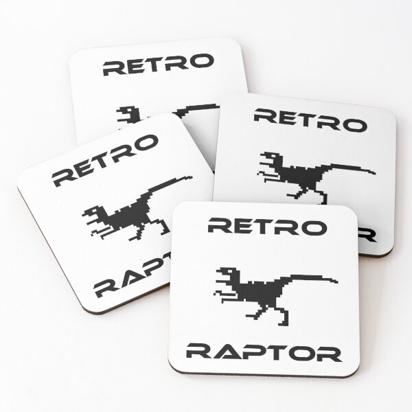 Item preview, Pixel Raptor with "Retro Raptor" lettering designed and sold by EduArtDesign.