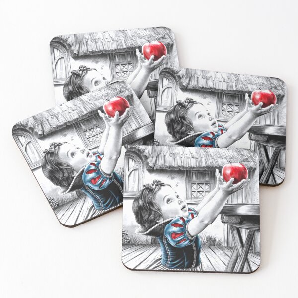 Item preview, Snow White Fairytale Art with Red Apple designed and sold by ZetaDream.