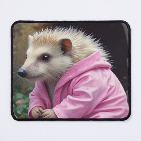 Item preview, Cute hedgehog in pink robe designed and sold by GasconyPassion.
