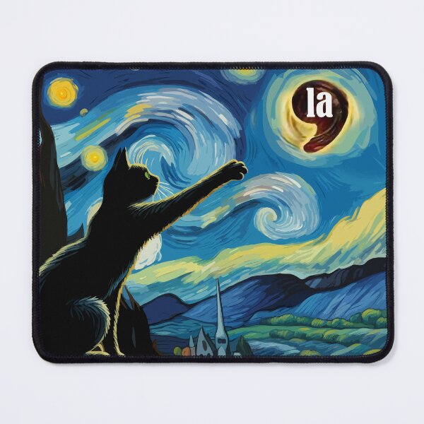 Item preview, Halloween Starry Night Black Cat Comma La Kamala Harris designed and sold by AxelBrook.