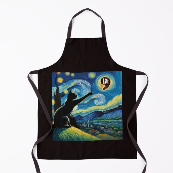 Item preview, Halloween Starry Night Black Cat Comma La Kamala Harris designed and sold by AxelBrook.