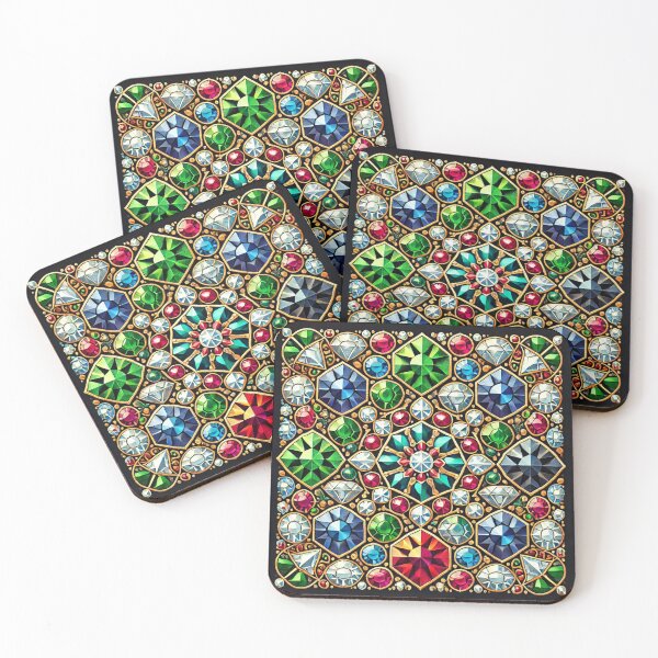 Item preview, Vibrant Gemstone Mosaic designed and sold by TeslaSt0re.