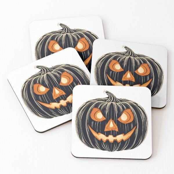 Item preview, Spooky Black Pumpkin with Glowing Eyes and Mouth, funny, gifts, pumpkin, Halloween,  designed and sold by Ewelina  Niemiec.