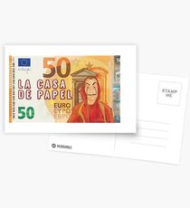 Casa de papel billet Dali 50 euros by Mimie Postcards
