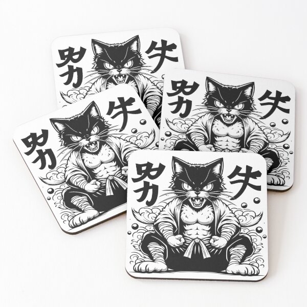 Item preview, Savage cat Bushi style designed and sold by DesignMyNovelty.