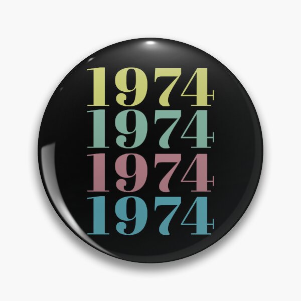 Artikelvorschau, 1974 Geburtstagsjahr Wiederholungsdesign entworfen und verkauft von Jeallan Designs.