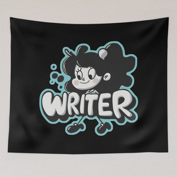 Item preview, Graffiti "Escritor" Gris / Turquesa designed and sold by CleverHeadz.