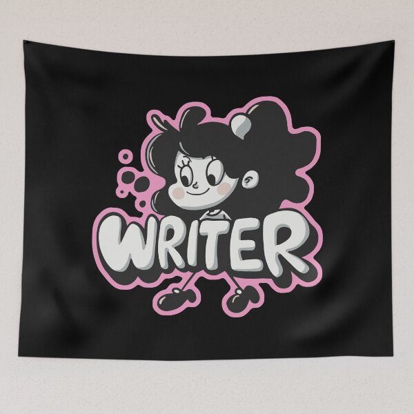 Item preview, Graffiti "Escritor" Gris / Rosa designed and sold by CleverHeadz.