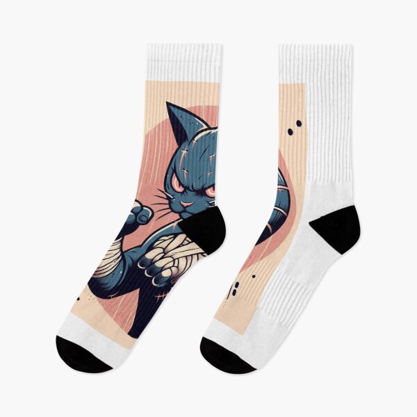 Item preview, Savage cat fighter japanese style designed and sold by DesignMyNovelty.