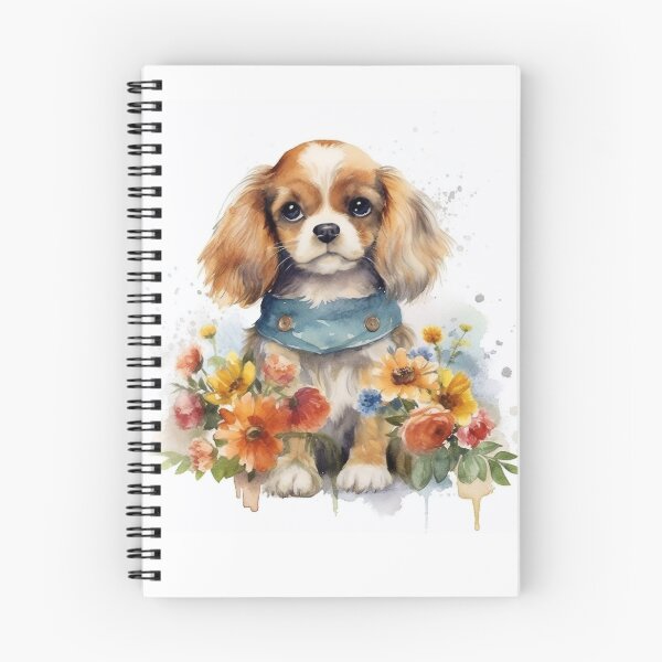Item preview, Charming Cavalier Among Wildflowers In Watercolor Style designed and sold by Cute-Cuddles.