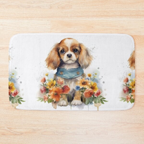 Item preview, Charming Cavalier Among Wildflowers In Watercolor Style designed and sold by Cute-Cuddles.