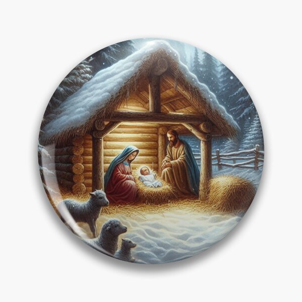 Item preview, baby jesus in glowing manger designed and sold by Dominika Farkašová.