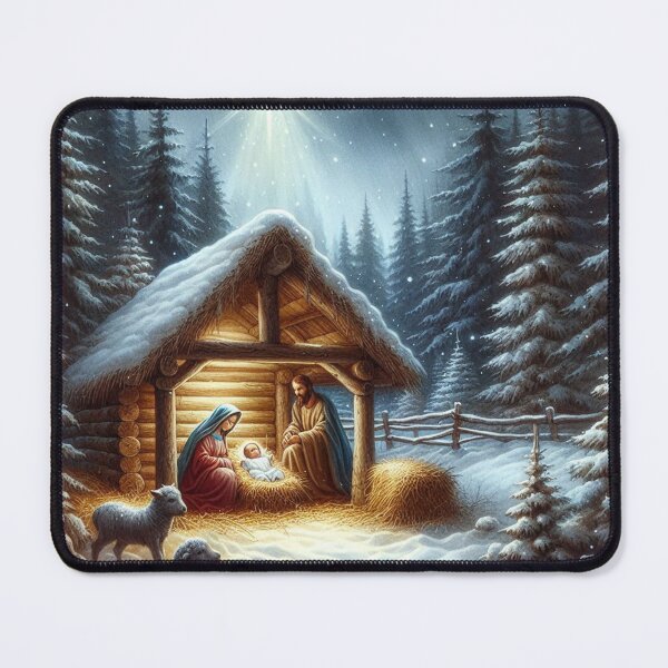 Item preview, baby jesus in glowing manger designed and sold by Dominika Farkašová.