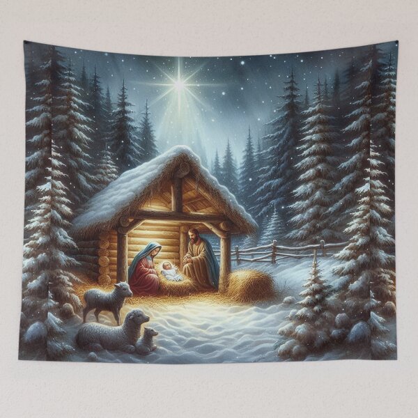 Item preview, baby jesus in glowing manger designed and sold by Dominika Farkašová.
