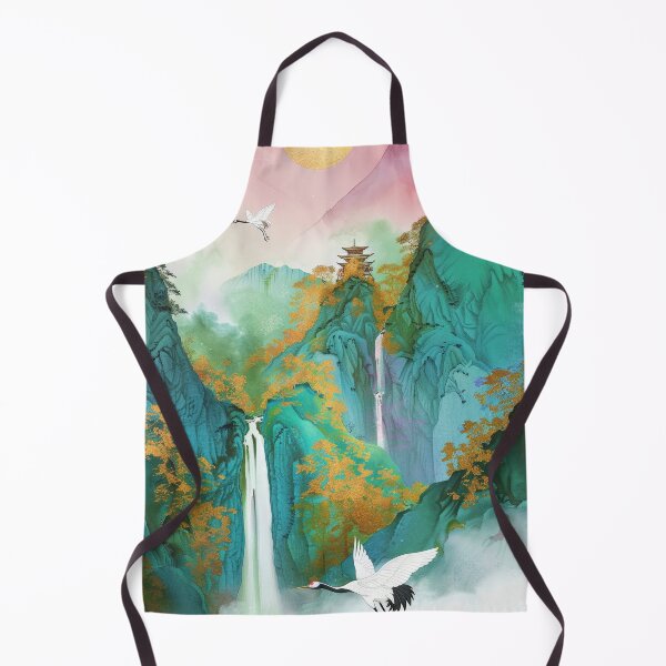 Item preview, Mystic Mountains and Cranes - Chinese Landscape Art designed and sold by Piotrek0001.