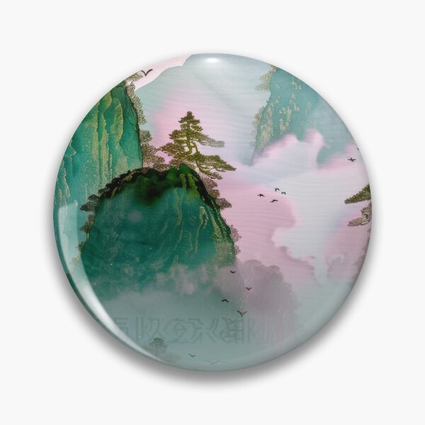 Item preview, Mystic Mountains and Cranes - Chinese Landscape Art designed and sold by Piotrek0001.