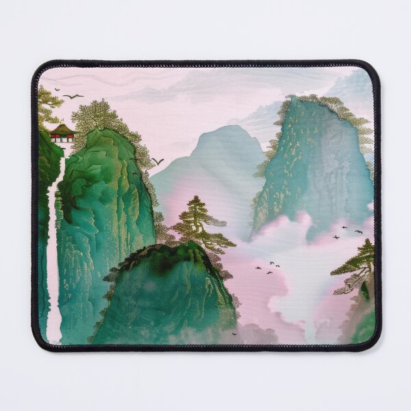 Item preview, Mystic Mountains and Cranes - Chinese Landscape Art designed and sold by Piotrek0001.