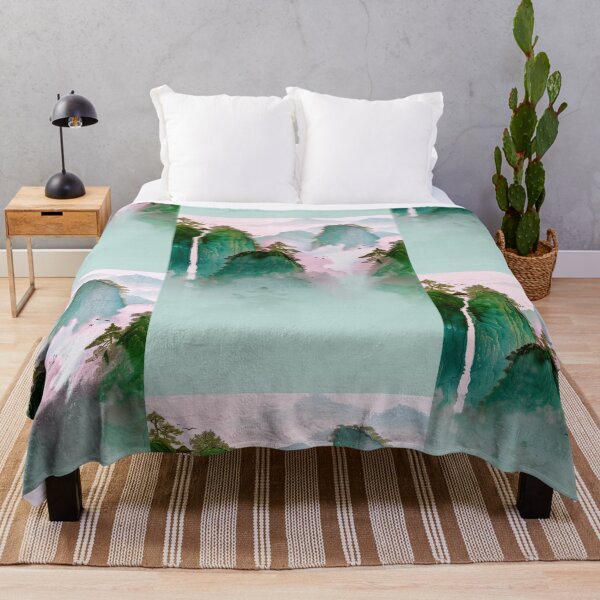Item preview, Mystic Mountains and Cranes - Chinese Landscape Art designed and sold by Piotrek0001.