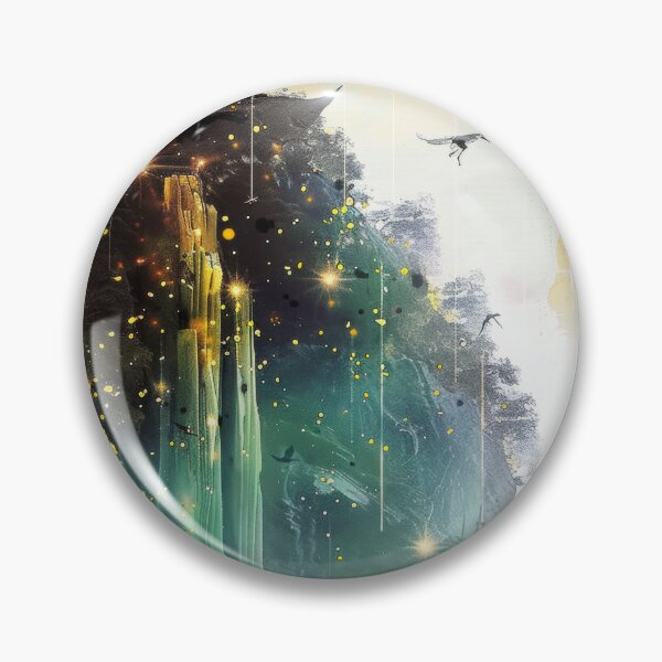 Item preview, Mystic Mountains and Cranes - Chinese Landscape Art designed and sold by Piotrek0001.