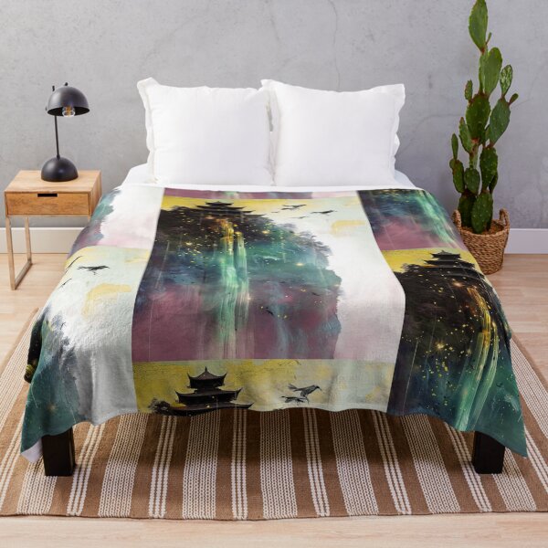 Item preview, Mystic Mountains and Cranes - Chinese Landscape Art designed and sold by Piotrek0001.