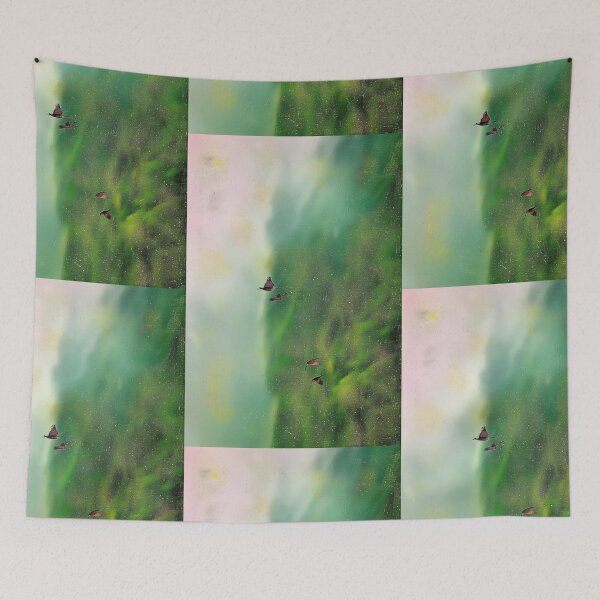 Item preview, Mystic Mountains and Cranes - Chinese Landscape Art designed and sold by Piotrek0001.
