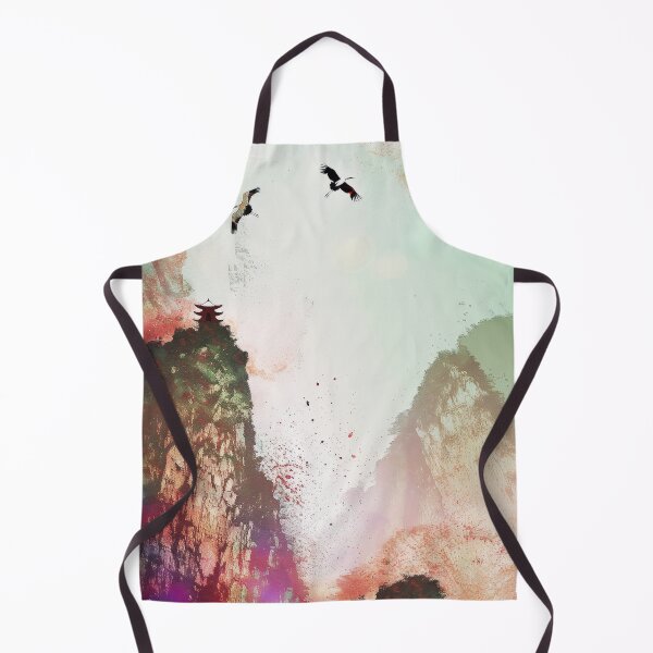 Item preview, Mystic Mountains and Cranes - Chinese Landscape Art designed and sold by Piotrek0001.