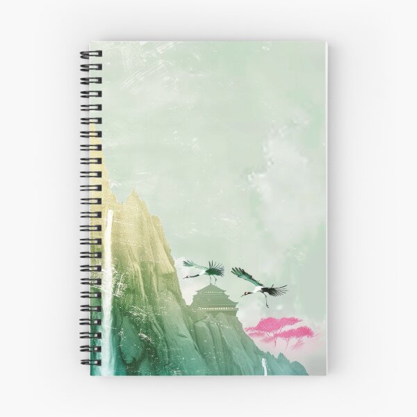 Item preview, Mystic Mountains and Cranes - Chinese Landscape Art designed and sold by Piotrek0001.