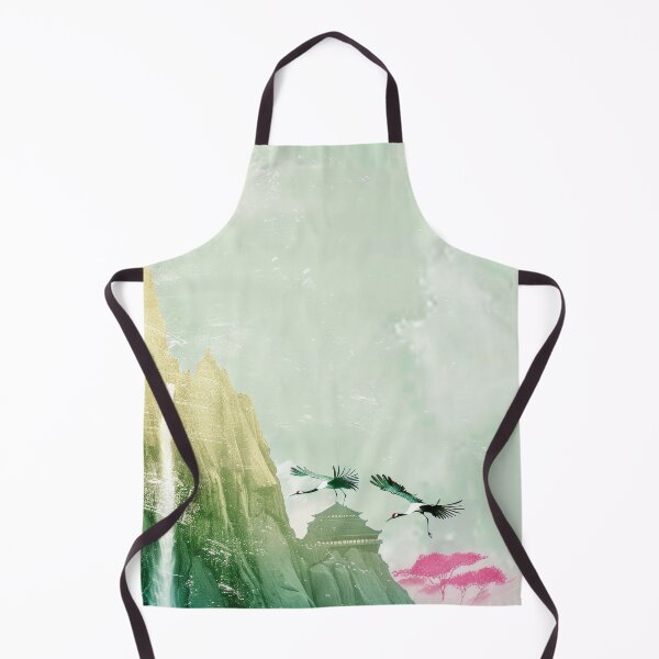 Item preview, Mystic Mountains and Cranes - Chinese Landscape Art designed and sold by Piotrek0001.
