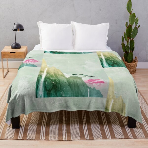 Item preview, Mystic Mountains and Cranes - Chinese Landscape Art designed and sold by Piotrek0001.
