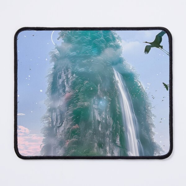 Item preview, Mystic Mountains and Cranes - Chinese Landscape Art designed and sold by Piotrek0001.