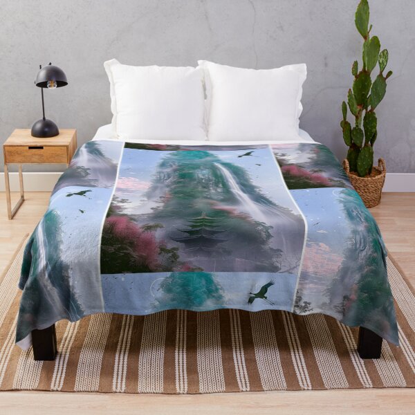 Item preview, Mystic Mountains and Cranes - Chinese Landscape Art designed and sold by Piotrek0001.