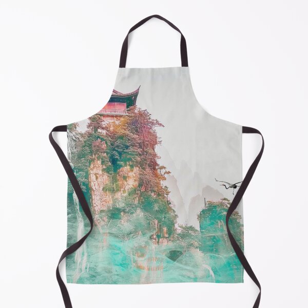 Item preview, Mystic Mountains and Cranes - Chinese Landscape Art designed and sold by Piotrek0001.