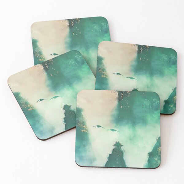 Item preview, Mystic Mountains and Cranes - Chinese Landscape Art designed and sold by Piotrek0001.