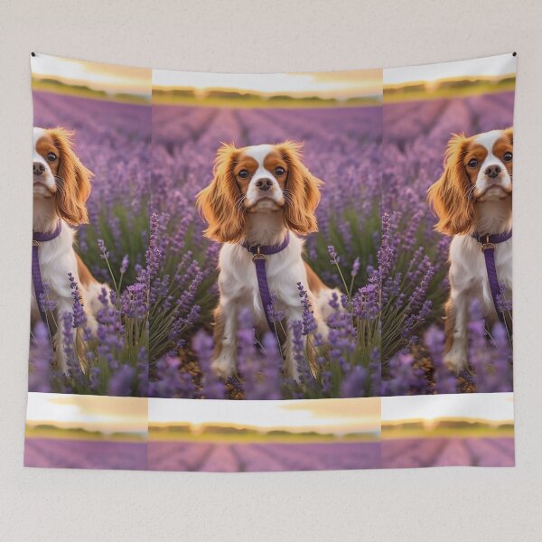 Item preview, Lavender Blooms With Cute Cavalier designed and sold by Cute-Cuddles.