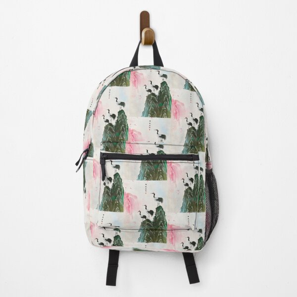 Item preview, Mystic Mountains and Cranes - Chinese Landscape Art designed and sold by Piotrek0001.