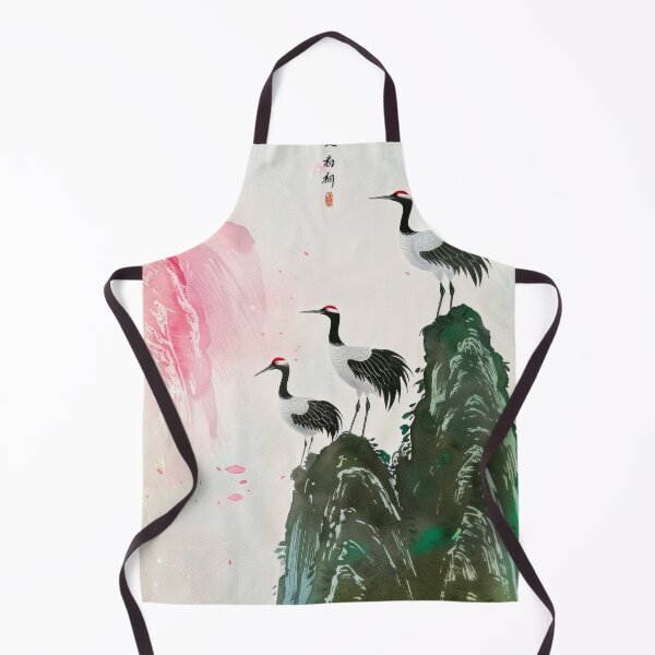 Item preview, Mystic Mountains and Cranes - Chinese Landscape Art designed and sold by Piotrek0001.