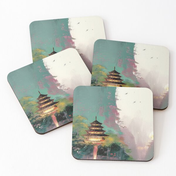 Item preview, Mystic Mountains and Cranes - Chinese Landscape Art designed and sold by Piotrek0001.