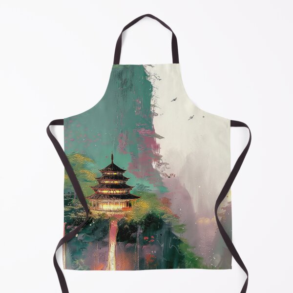 Item preview, Mystic Mountains and Cranes - Chinese Landscape Art designed and sold by Piotrek0001.