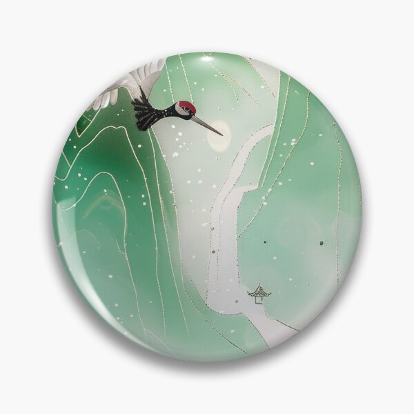 Item preview, Mystic Mountains and Cranes - Chinese Landscape Art designed and sold by Piotrek0001.