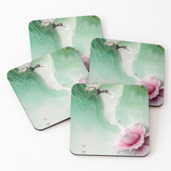 Item preview, Mystic Mountains and Cranes - Chinese Landscape Art designed and sold by Piotrek0001.