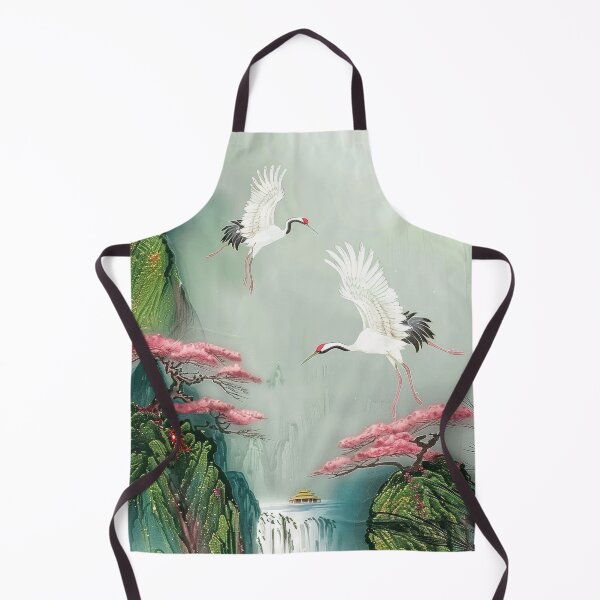 Item preview, Mystic Mountains and Cranes - Chinese Landscape Art designed and sold by Piotrek0001.